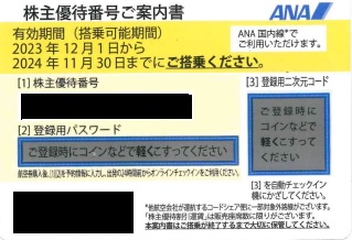 ANA 株主優待券 100枚セット≪2023/12/01～2024/11/30≫ / 金券