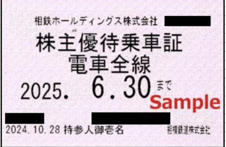 相模鉄道(相鉄)株主優待券 / 金券ショップ アクセスチケット